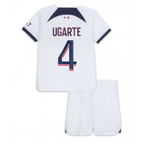 Maillot de foot Paris Saint-Germain Manuel Ugarte #4 Extérieur enfant 2023-24 Manches Courte (+ pantalon court)
